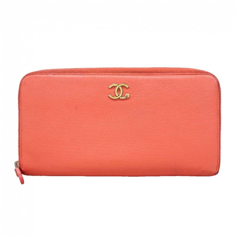 CHANEL Pink Leather Wallet